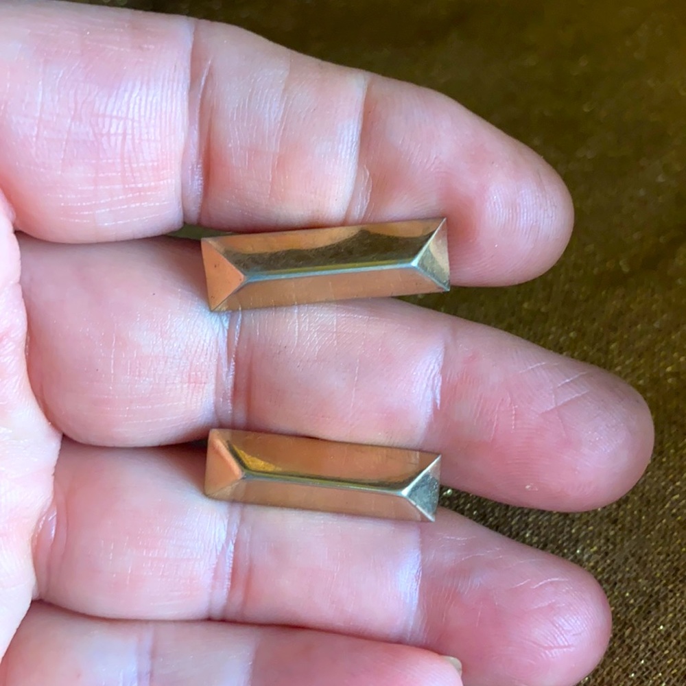 VTG Hickok USA gold tone rectangular cuff links